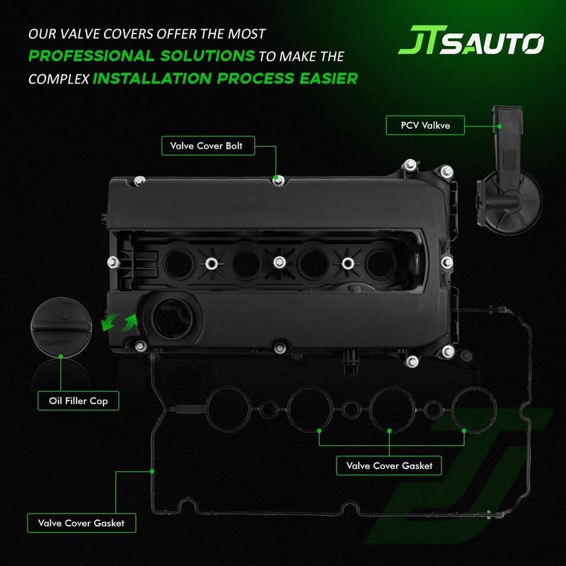 JTSAUTO Engine Valve Cover Kit for 2010-2016 Chevy Cruze, 2012-2018 Sonic, 2013-2020 Trax, 2009-2011 Aveo/Aveo5, G3 2009-2010, Astra, L4 1.6L/1.8L, Replaces # 55558673, 55564395 - Image 3